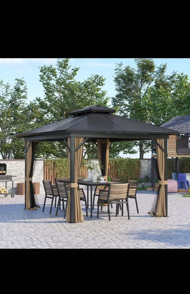 Hard top gazebo 10 by 12 in Patio & Garden Furniture in City of Toronto - Image 2