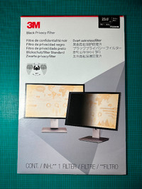 3M Privacy Filter Screen - Black, New 23in
