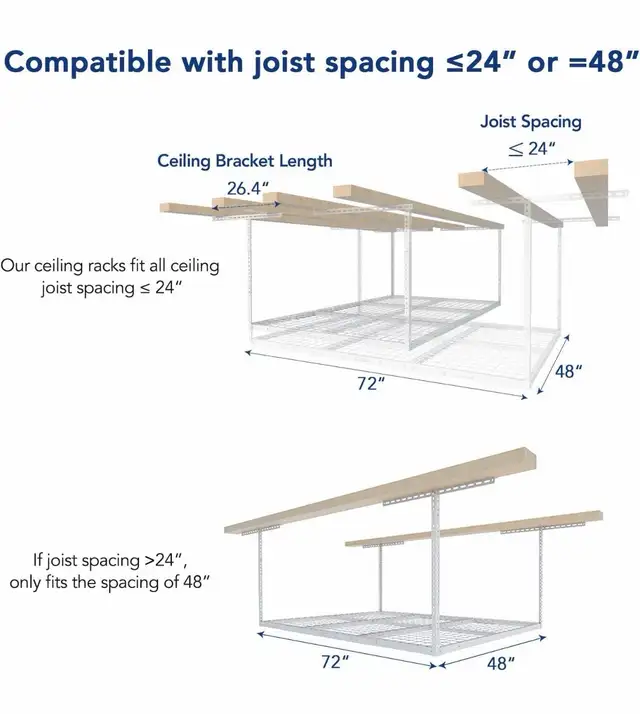 FLEXIMOUNTS 4X6 Overhead Garage Storage Adjustable Ceiling Rack  in Storage & Organization in Markham / York Region - Image 5