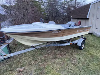 14ft fibreglass boat. great for hunting or fishing. no motor. no trailer. $900