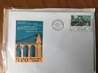 British postage stamps first day cover Menai Bridge Anglesey
