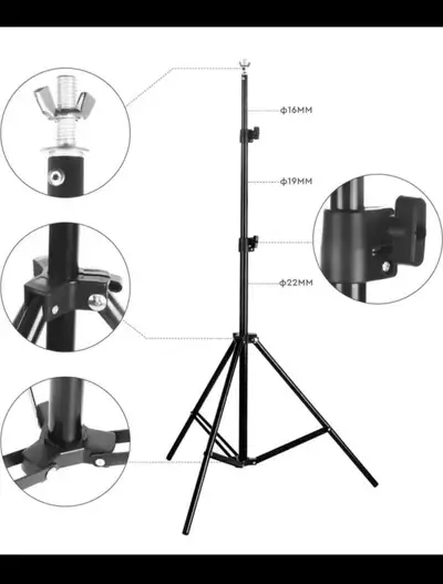 BDDFOTO 6.5x10ft/2x3m Photography Adjustable Background Stand Sy, View more