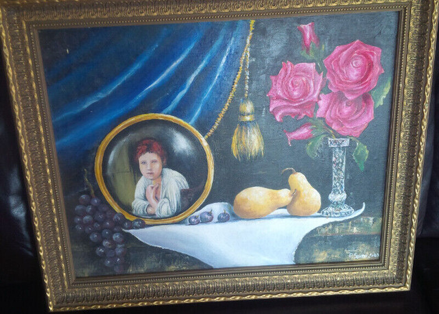 Vintage Oil Painting: Still Life by P. Sandilands, Oakville in Arts & Collectibles in Stratford