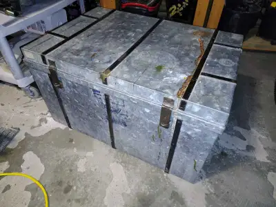 Vintage Galvanized Steel Chest , View more