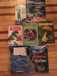 Lot de livres de champignons,  jardin potager et fleurs