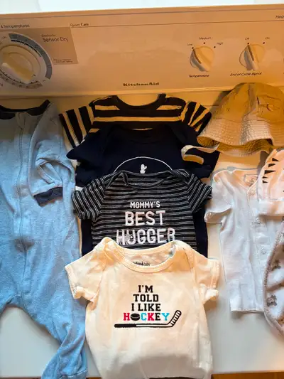 Boys 3-6 months clothes and hat, View more