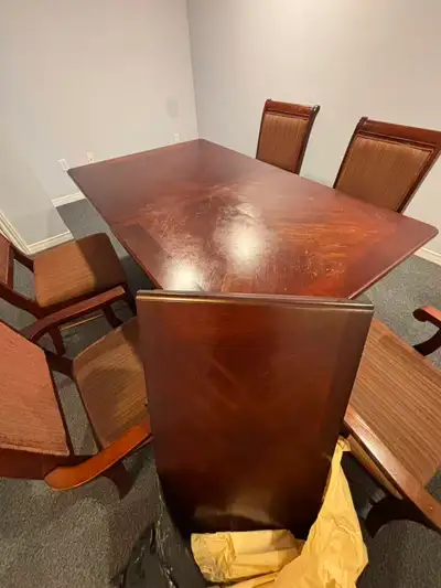 Solid Wood Dining Table + 6 Chairs, View more