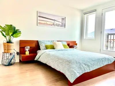 IKEA MALM Queen Bed Frame with 2 Floating Nightstands, View more