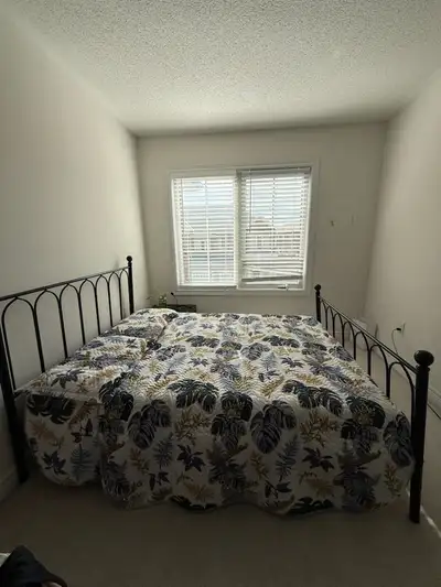 Queen Metal Bed Frame + IKEA Mattress, View more