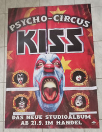 KISS PSYCHO-CIRCUS GERMAN ORIGINAL LIC. PROMO CONCERT POSTER!!