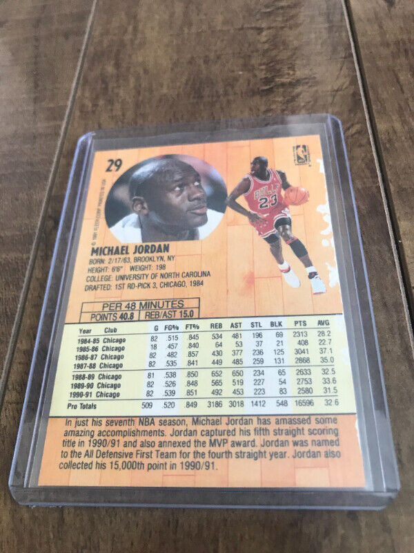 MICHAEL JORDAN BASKETBALL  3 CARDS + 1 CHRIS WEBBER CARD in Arts & Collectibles in City of Toronto - Image 3