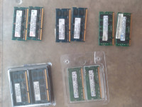 LOT Assorted Pairs of DDR3 2x2gb laptop SO-DIMM ram
