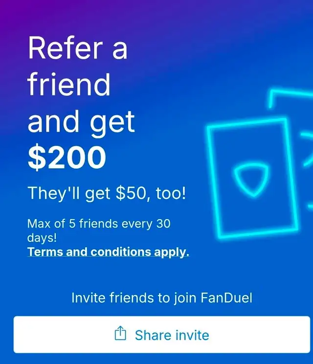 want $50? Fanduel