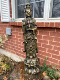 41" Old Chinese Bronze Gilt Buddhism Kwan-yin Guan Yin Boddhis