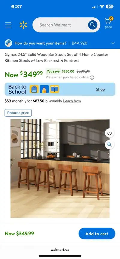 Gymas Bar Stools - Set of 4, View more