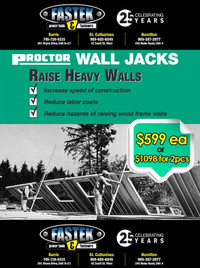 Construction Tool-Proctor Wall Jacks / Wall lifting device