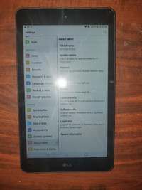 LG G Pad. F2. 8.0" Wi-Fi + 4G LTE Touchscreen Tablet. Bluetooth