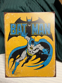 Vintage batman metal poster