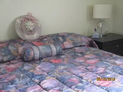 Couvre lit et traversin pour lit queen