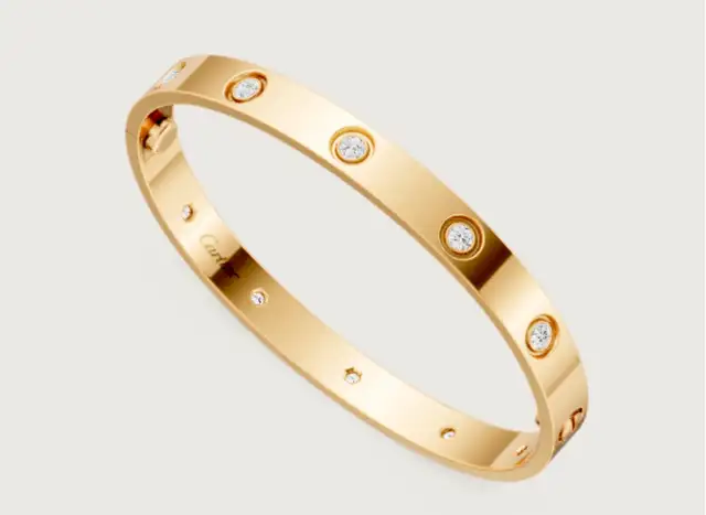 AUTH CUSTOM MADE Cartier Love Bracelet, 10 diamonds62863271925633121