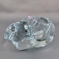 Candle Holder Indiana Glass Rabbit Bunny Clear Tealight Votive G