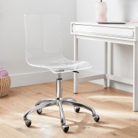 New Pottery Barn Desk Chair, Piper Acrylic Swivel Desk Chair