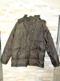 New Manteau Hiver Homme Veste Jacket Brun Brown Vest Size (L)