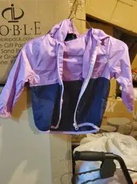 Girls pink and blue raincoat