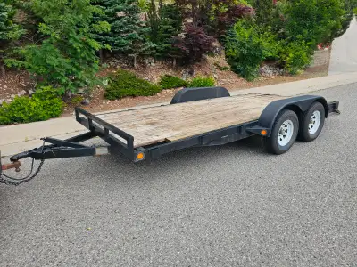 2005 Norte 16ft car hauler for sale -16' deck w/ 2" angle iron crossmembers on 2' centres. - Electri...