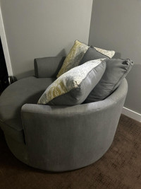 Grey Cuddler Couch