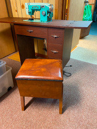 Sewing Machine "White" with Table & Stool