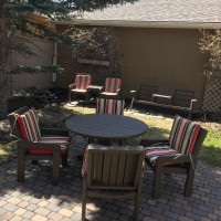 Solid cedar patio furniture
