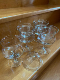 Shrimp or Seafood cocktail glasses with bowl inserts
