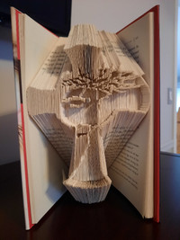 Christ's Face In a Cross.   Cut and Folded By Hand.