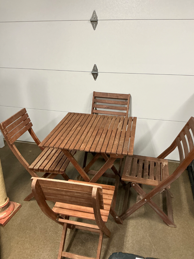 Beautiful Teak Table with 4 Teak Chairs, View more