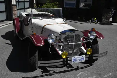 A 1929 Mercedes-Benz Gazelle replica is a neo-classic "kit car" designed to emulate the styling of t...