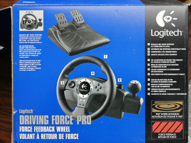 A Whole Set of Logitech Driving Force Pro for Playstation 2 | Older  Generation | Medicine Hat | Kijiji