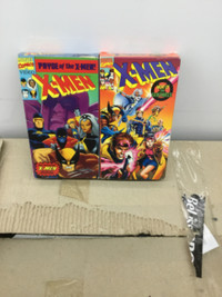 2 MARVEL COMIC VHS TAPE X-MEN