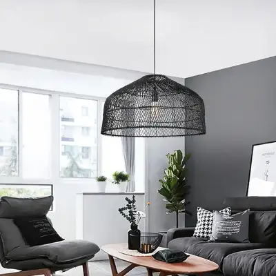 save $235: WalmHomie  Light Coastal Rattan Woven Pendant Ceiling, View more