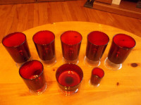 8 Verres à vin Luminarc rouge modèle Cavalier
