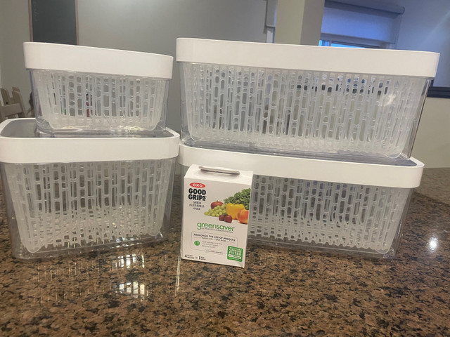 4x OXO produce savers in Kitchen & Dining Wares in Ottawa