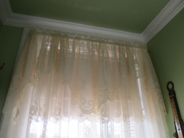 2 Beautiful Pairs of Martha Stewart Lace Style Sheers/Valances in Window Treatments in New Glasgow - Image 4