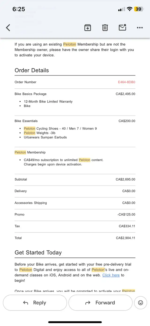 Peloton (lightly used), 3 lb weights, and size 40 shoes in Other in Gatineau - Image 5