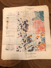 Vintage 1938 x 4 Maps Guillet Lake Sheet Temiscamingue Quebec