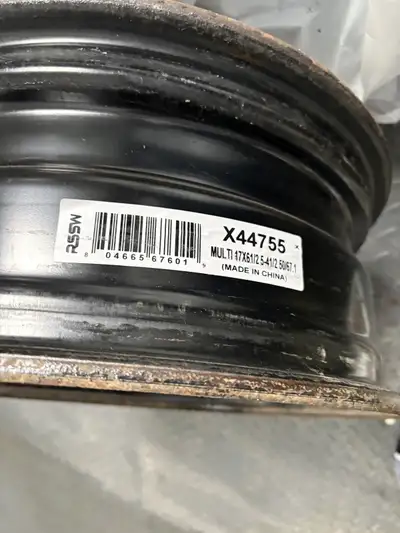 Set of 4 winter rims -17 inch See pic for specs Used condition.