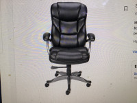 Staples Osgood Bonded Leather High-Back Manager's Chair - Black