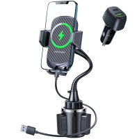 NEW Andobil 15" Car Cup Phone Mount Holder Wireless Charger
