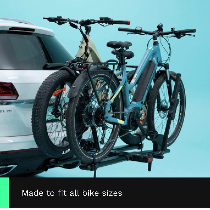 KAC C2 Hitch Mounted 2Bike Platform Bike Rack, For Standrd, Fat