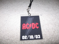 AC/DC Security-Style I.D./Lanyard Promo Item