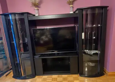 3 pc detachable Black Wall Unit, View more